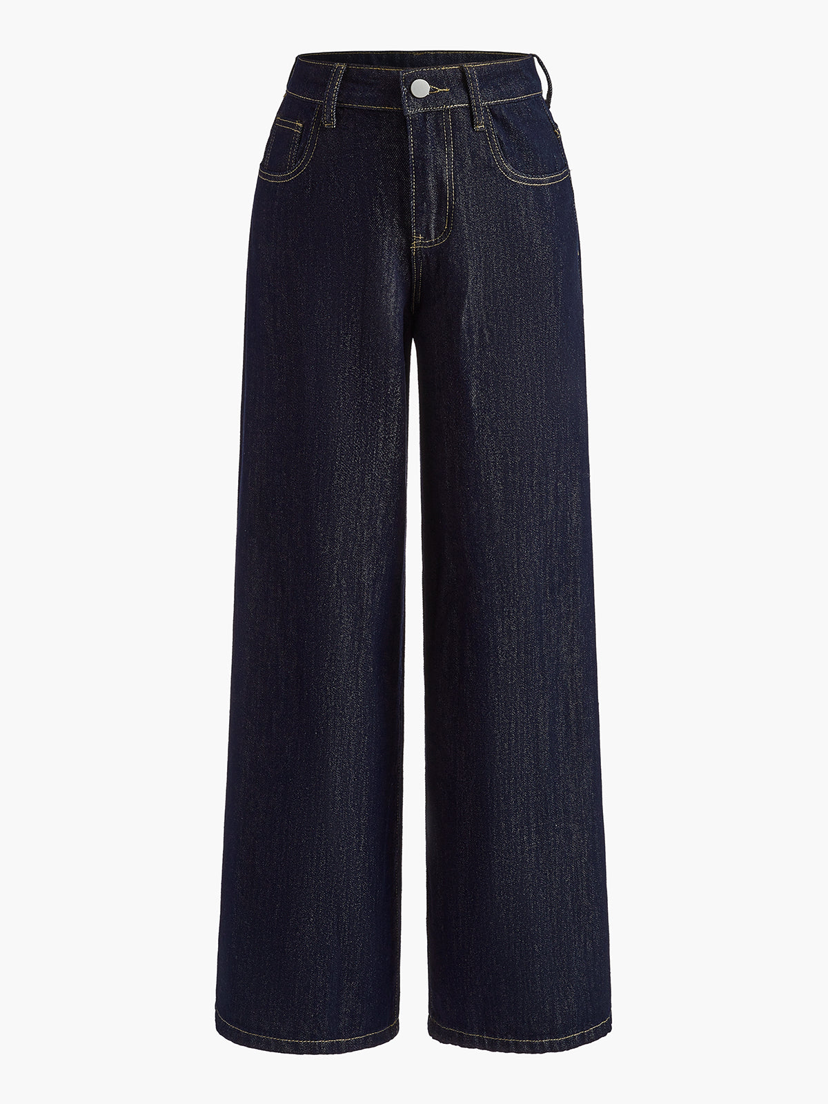 Vintage Wide-Leg Denim Pantolon
