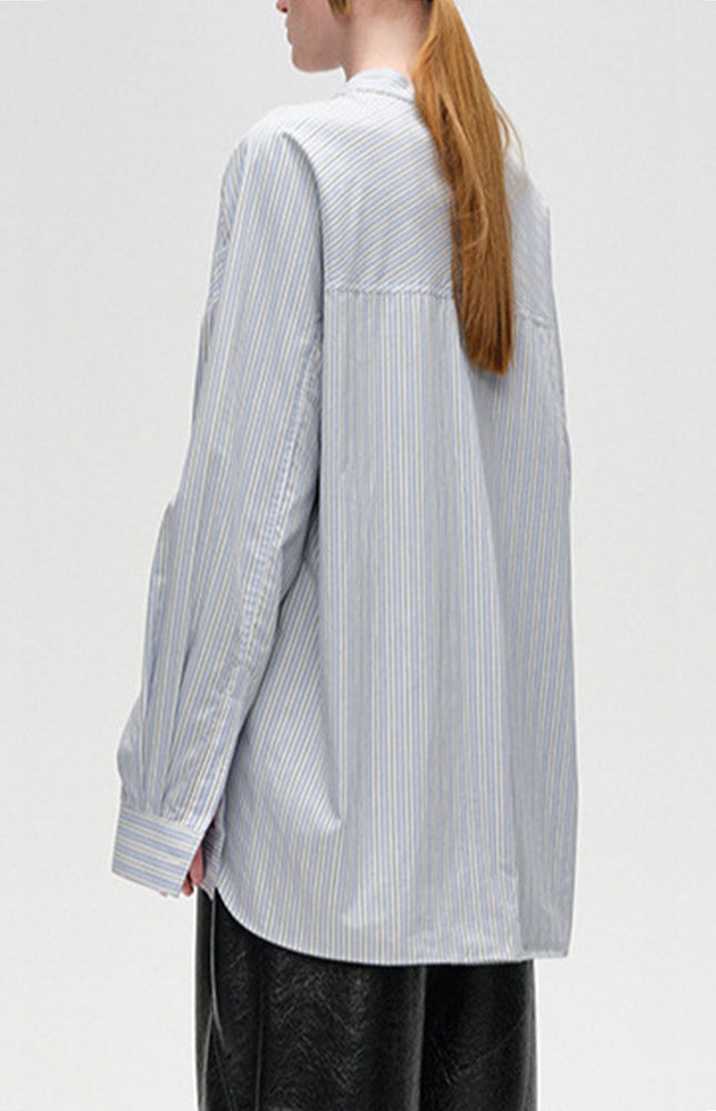 Pamuklu Kontrast Şeritli Çizgili Polo Tişört