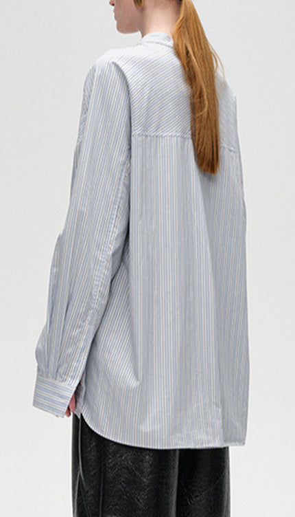 Pamuklu Kontrast Şeritli Çizgili Polo Tişört