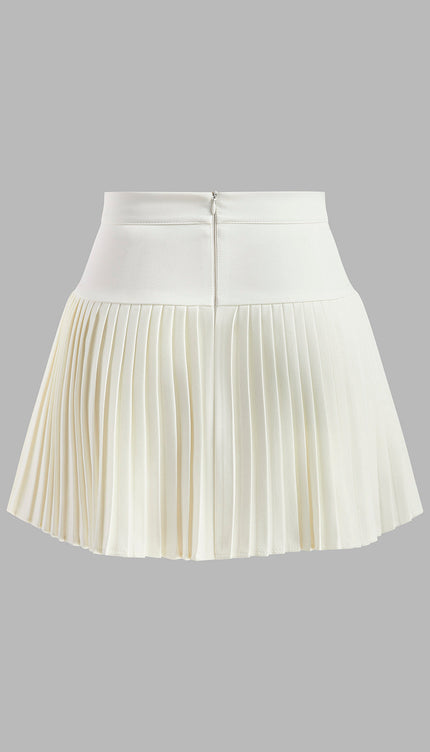 Metalik Harfli Foklu Mini Etek