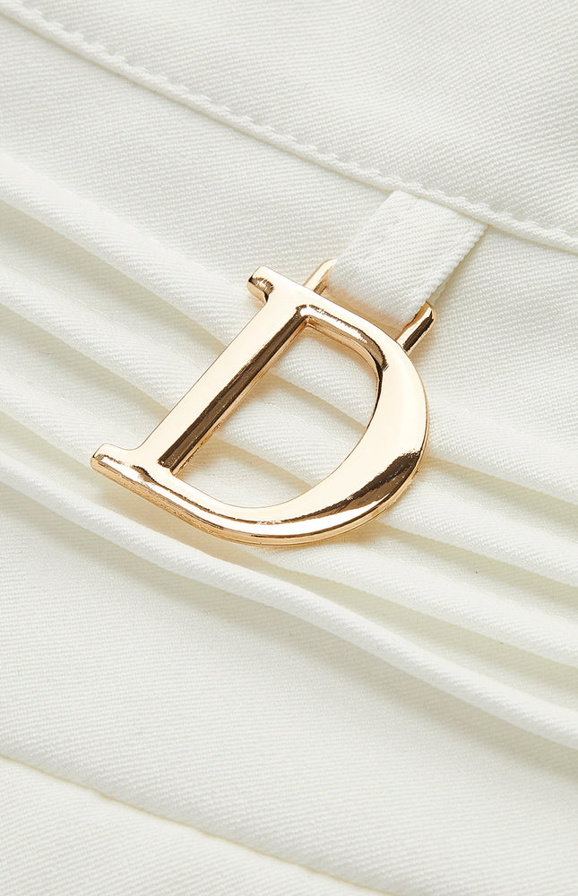 Metalik Harfli Foklu Mini Etek