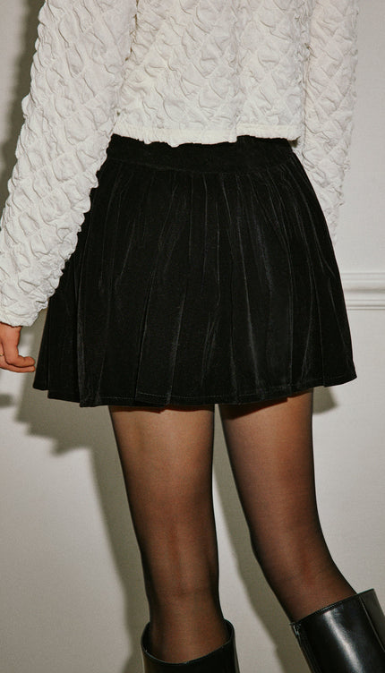 Şık Orta Bel Fırfıraklı Şemsiye Etek ile Zahmetsiz Şıklık