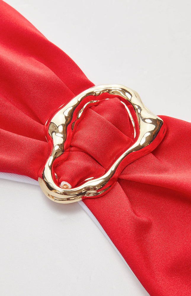 Metal Detayl Bow Bandeau Bikini