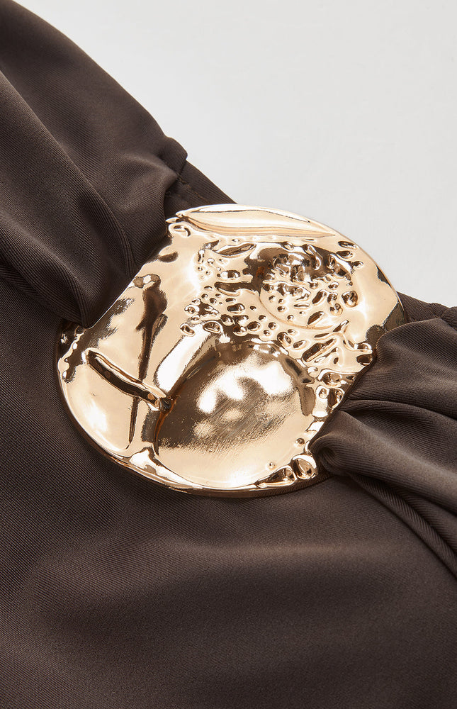 Şık Metal Detaylı Tek Parça Mayo