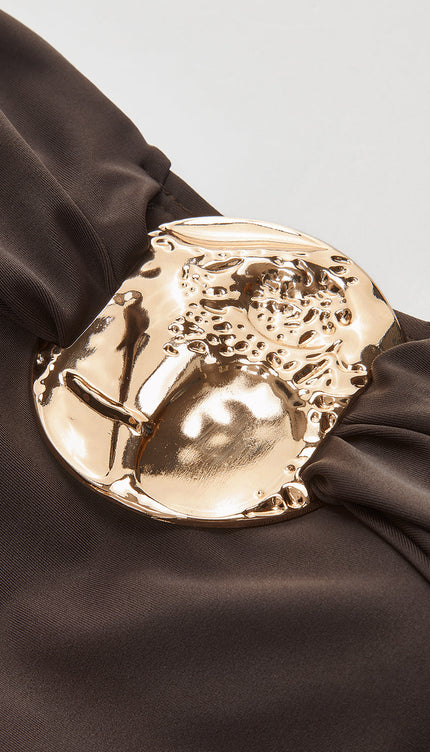 Şık Metal Detaylı Tek Parça Mayo