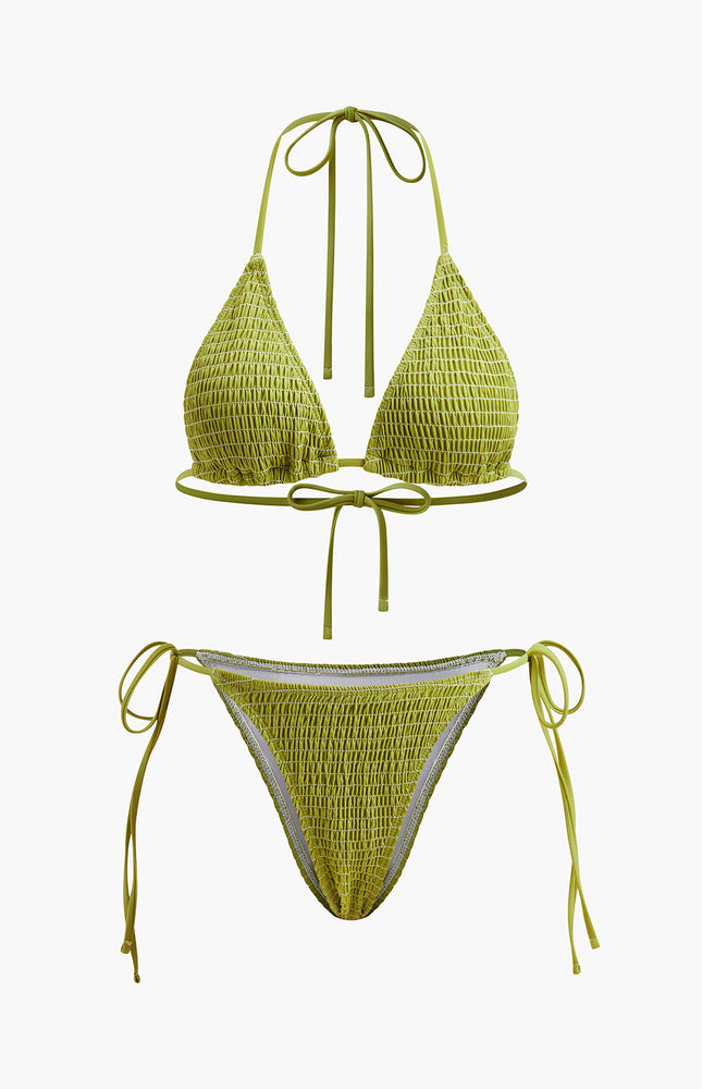 Gipe Dokulu Üçgen Bikini Takımı