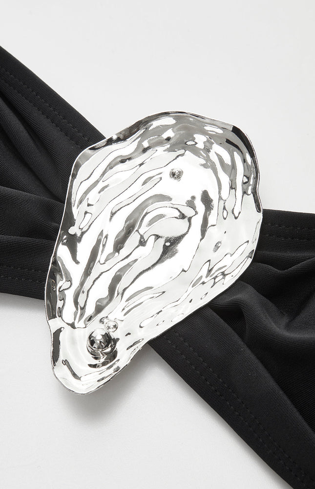 Metal Detaylı Bağlama Bikini Takımı