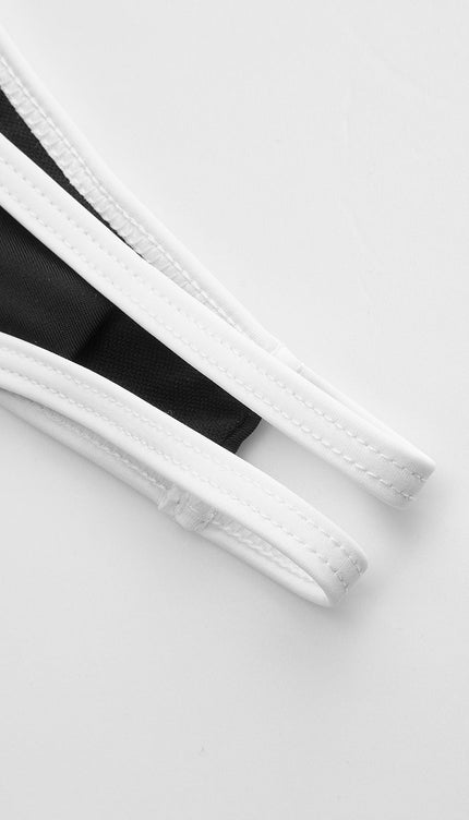 Şık Kontrast Kenar Detaylı Bikini Takımı