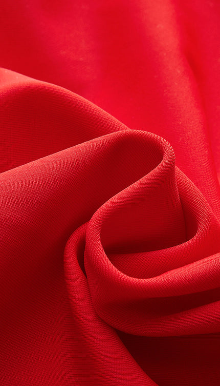 Kesik Detaylı Kırmızı Tek Omuz Mayo