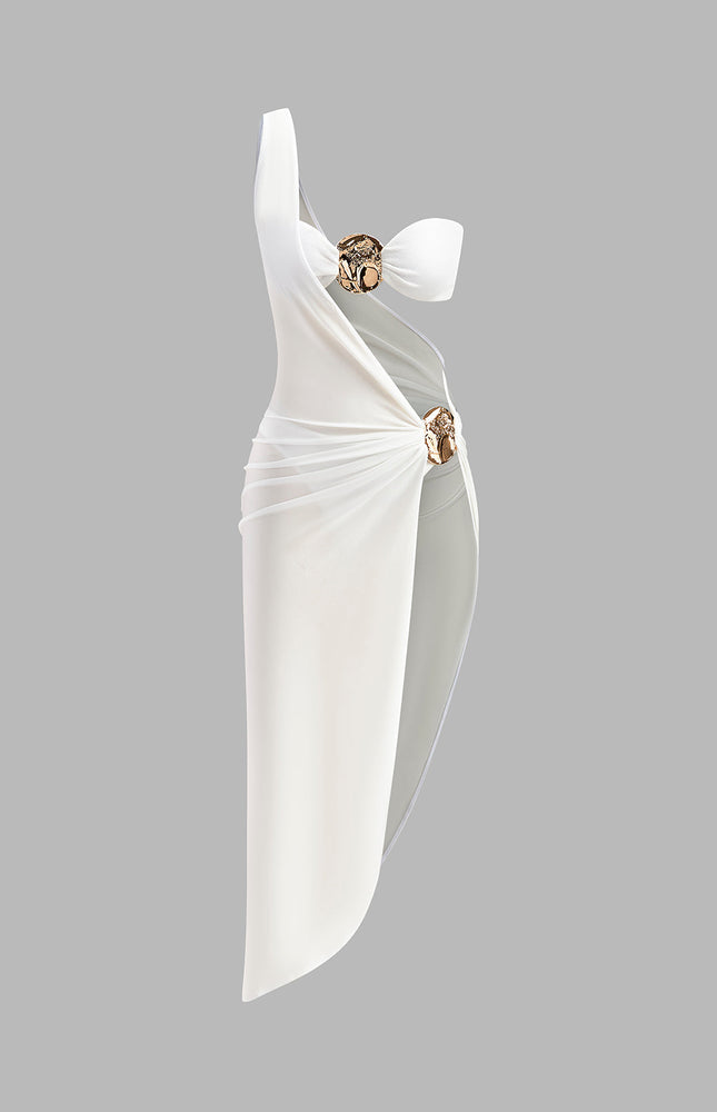 Etekli Altın Detaylı Bikini Takımı