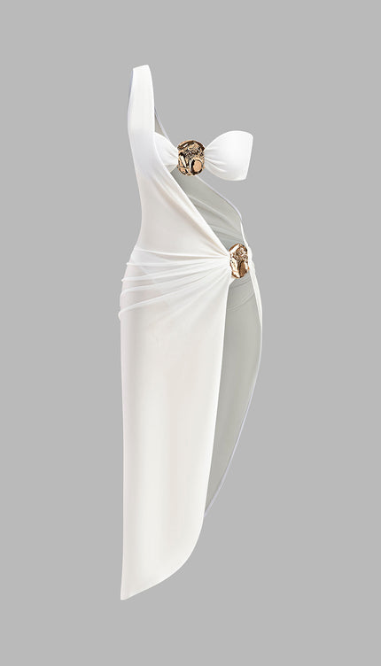 Etekli Altın Detaylı Bikini Takımı