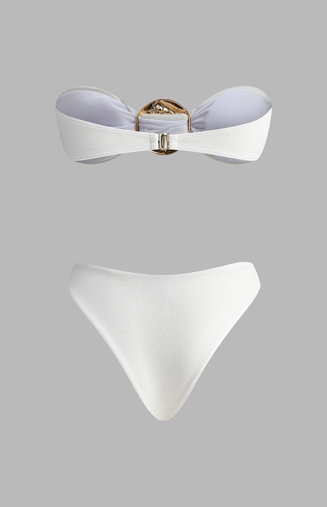 Etekli Altın Detaylı Bikini Takımı