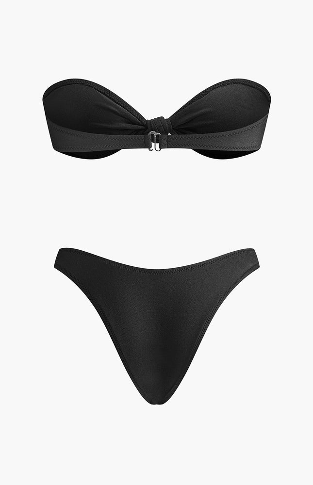 Şık Düğümlü Bandeau Bikini Takımı