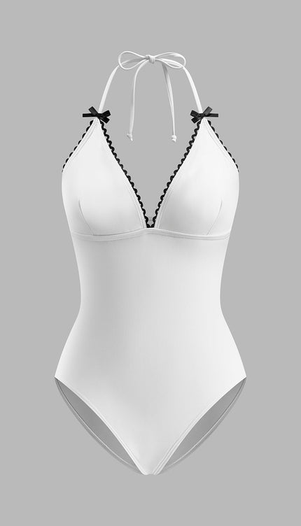 Göğüs Detaylı Fiyonklu Mayo