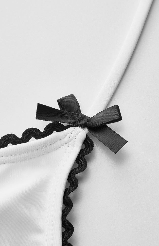 Şık Bağlamalı Fiyonk ve Biye Detay Mayo