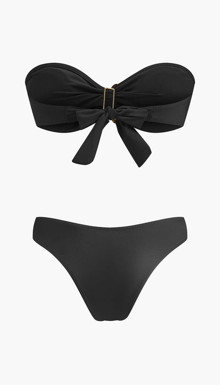 Deniz Yıldızı Detaylı Bandeau Bikini ve File Etek