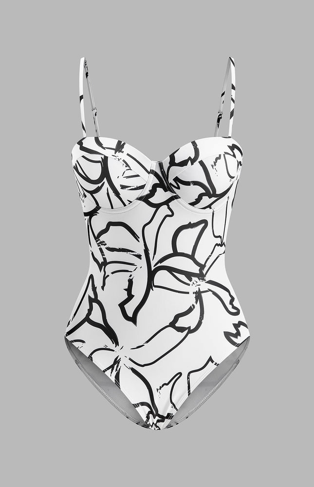 Askılı Desenli Mayo