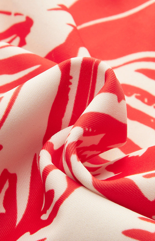 Tropikal Tek Omuzlu Bikini Takımı