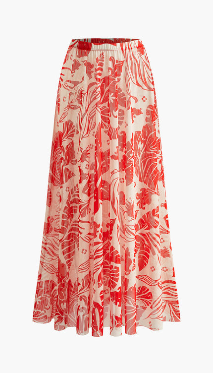 Şık File Baskılı Sarma Etek