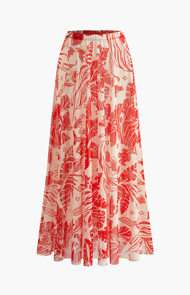 Şık File Baskılı Sarma Etek