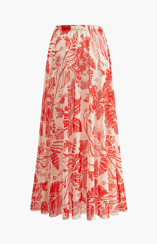 Şık File Baskılı Sarma Etek