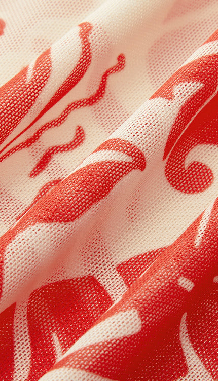 Şık File Baskılı Sarma Etek