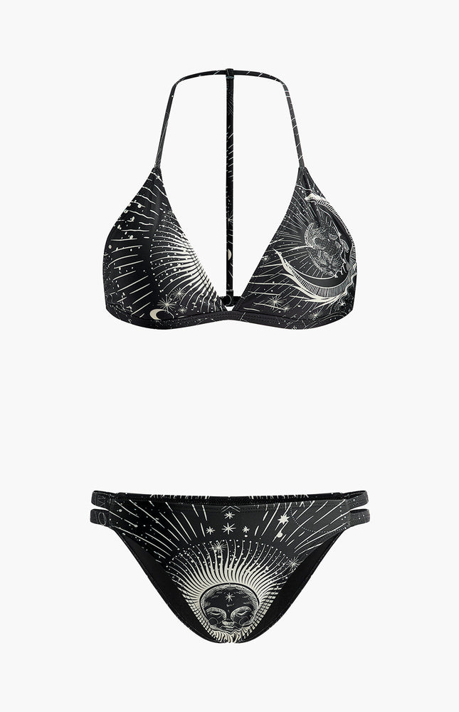 Gökyüzü Temalı Halter Bikini Takımı