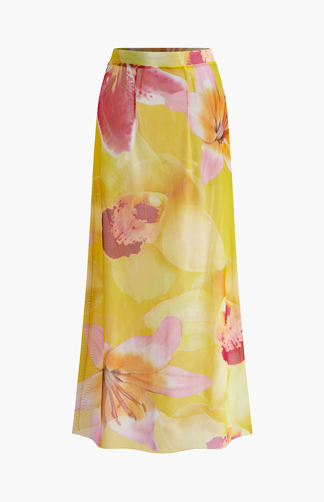 Şık File Çiçek Desenli Kapatıcı Etek