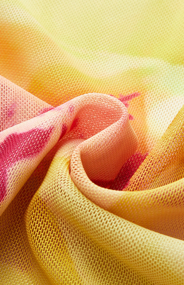 Şık File Çiçek Desenli Kapatıcı Etek