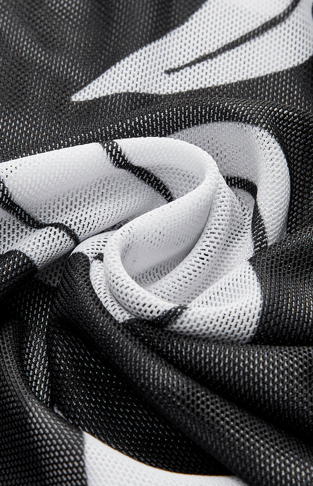 Şeffaf Baskılı File Plaj Etek