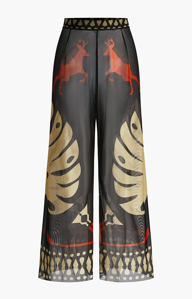 Şık Şeffaf Geniş Paça Plaj Pantolonu