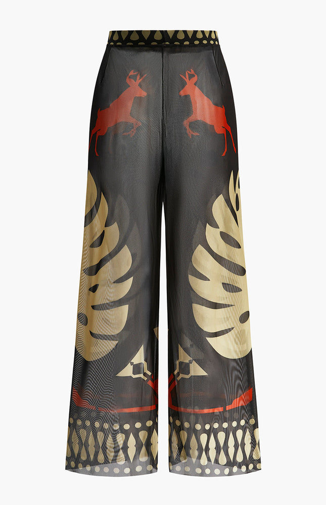 Şık Şeffaf Geniş Paça Plaj Pantolonu