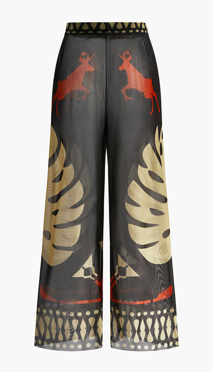 Şık Şeffaf Geniş Paça Plaj Pantolonu