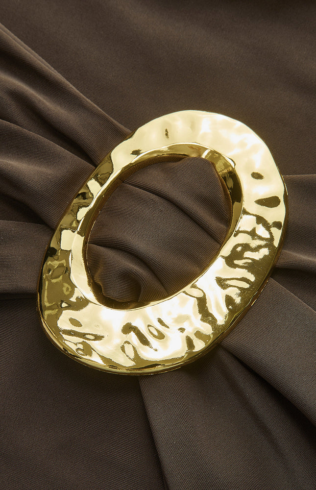 Şık Oval Toka Detay Etekli Bikini Takımı