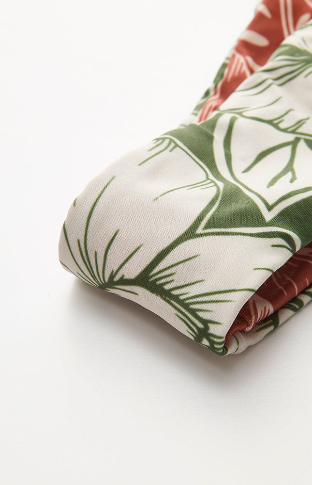 Çiçekli Bikini Seti Bağlama Kenar Etek ile