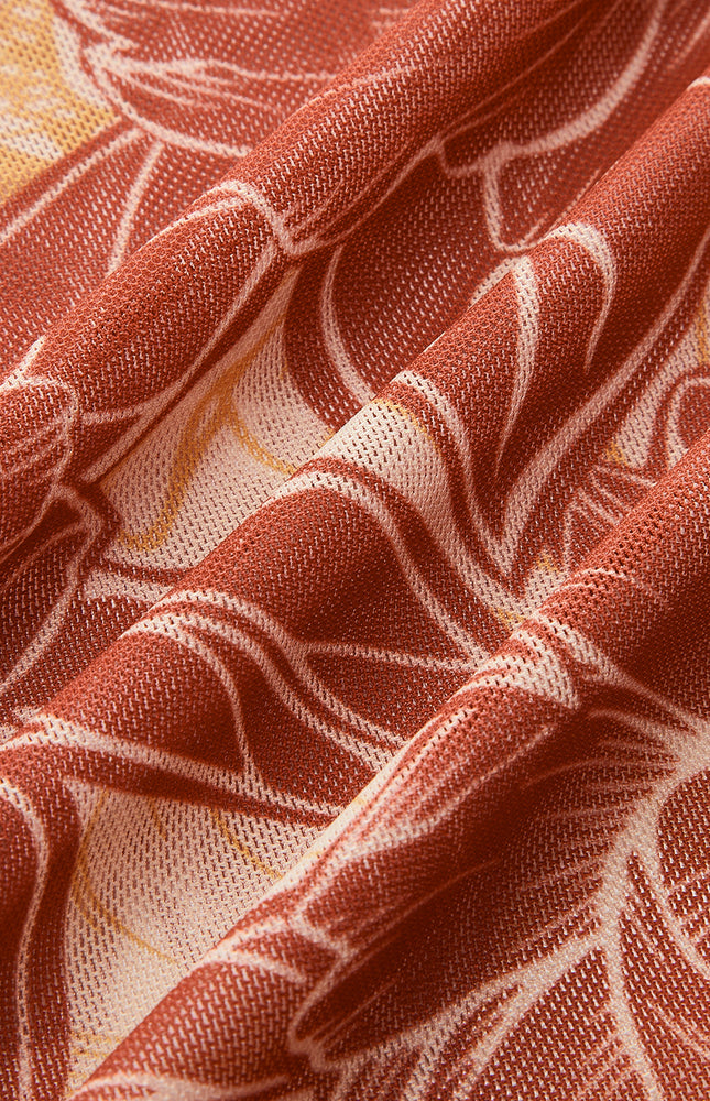 Çiçekli Bikini Seti Bağlama Kenar Etek ile