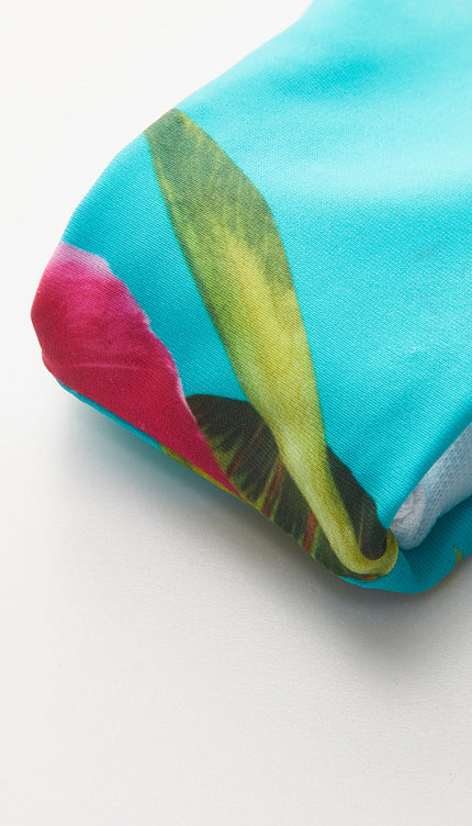 Çiçekli Boncuklu Bikini Takımı