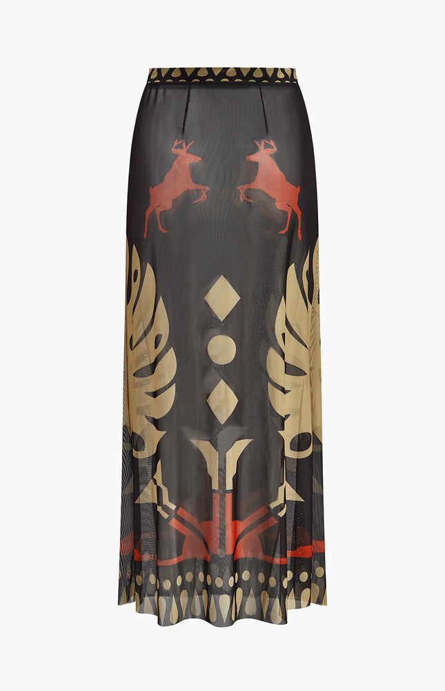 Şık Şeffaf Baskılı Pareo Etek