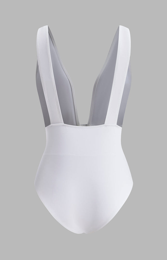 Derin V Yırtmaçlı Tek Parça Mayo