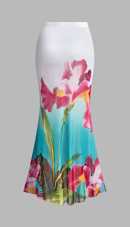 Çiçek Desenli Etek