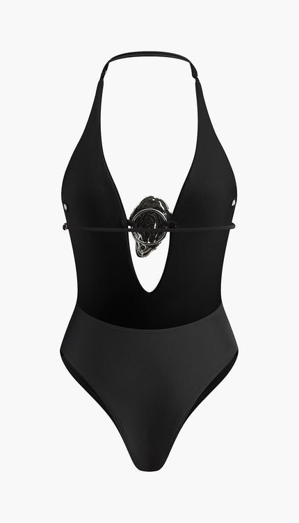 Derin V Yaka Halter Toka Detay Mayo