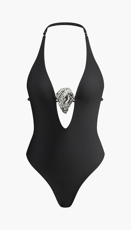 Derin V Yaka Halter Toka Detay Mayo