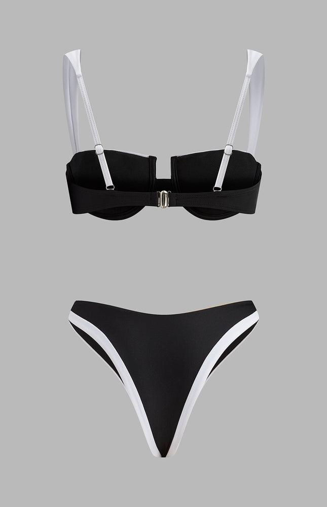 Kontrast Kesik Bikini Takımı
