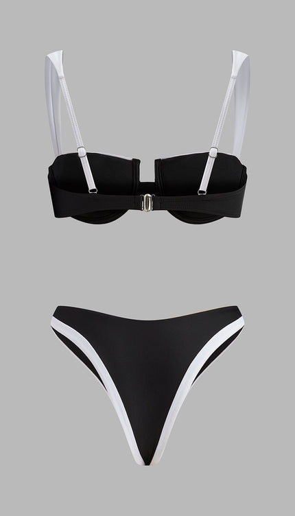 Kontrast Kesik Bikini Takımı