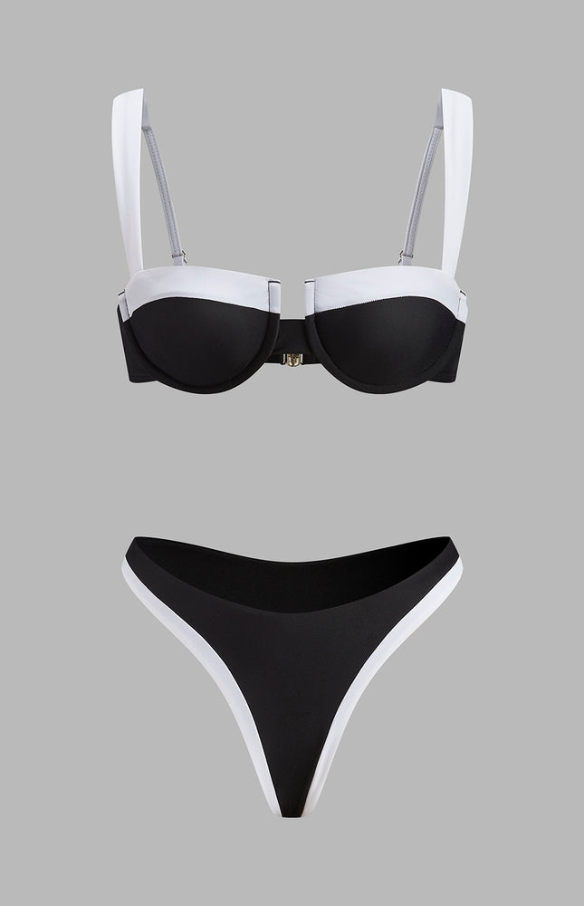 Kontrast Kesik Bikini Takımı