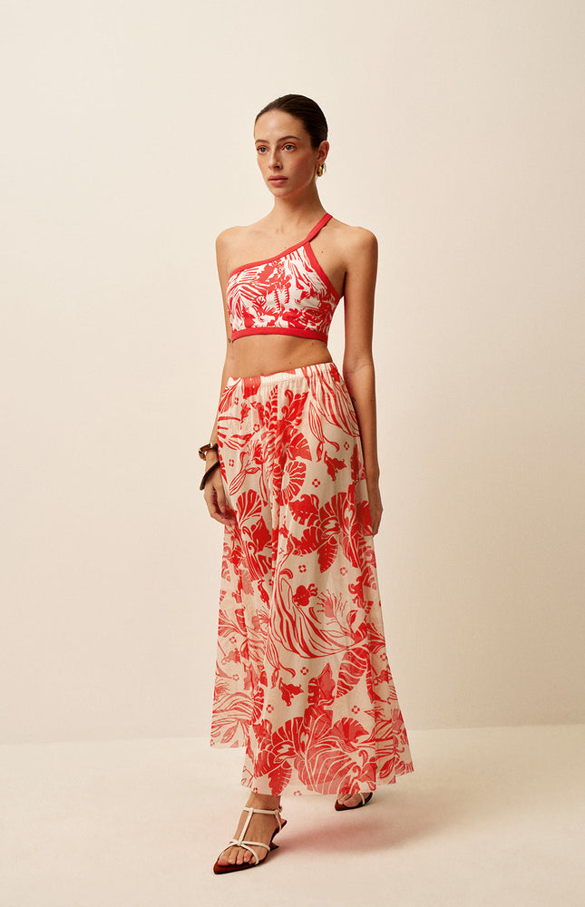 Şık File Baskılı Sarma Etek