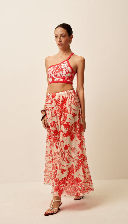 Şık File Baskılı Sarma Etek