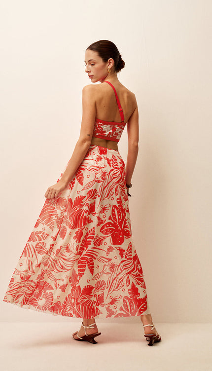 Şık File Baskılı Sarma Etek