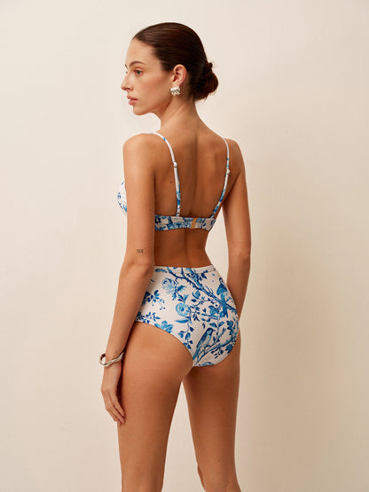 Yüksek Bel Baskılı Bikini Takımı