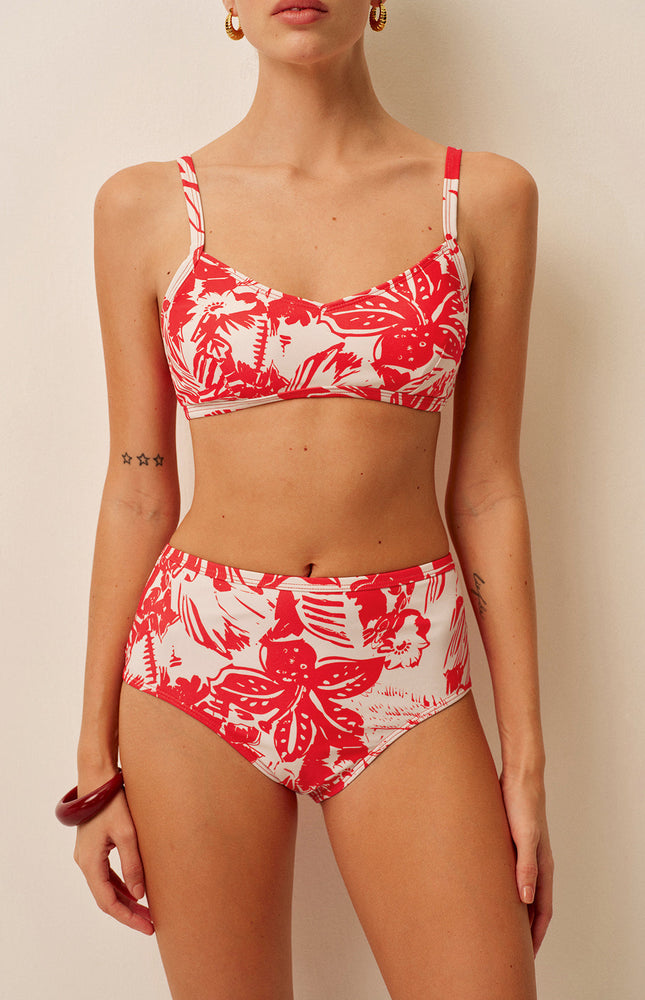 Tropikal Desenli Bikini Takımı